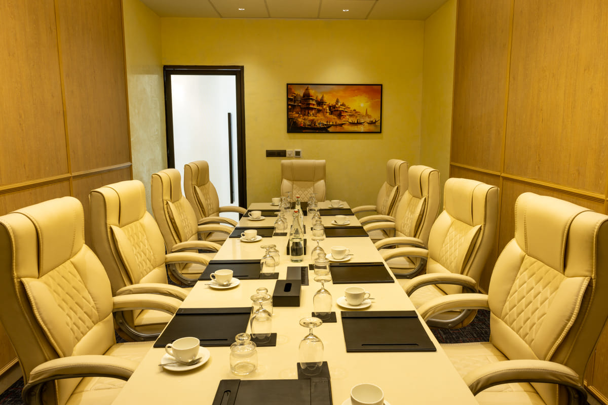 The Pinnacle boardroom with seating for 12 at OMR Chennai