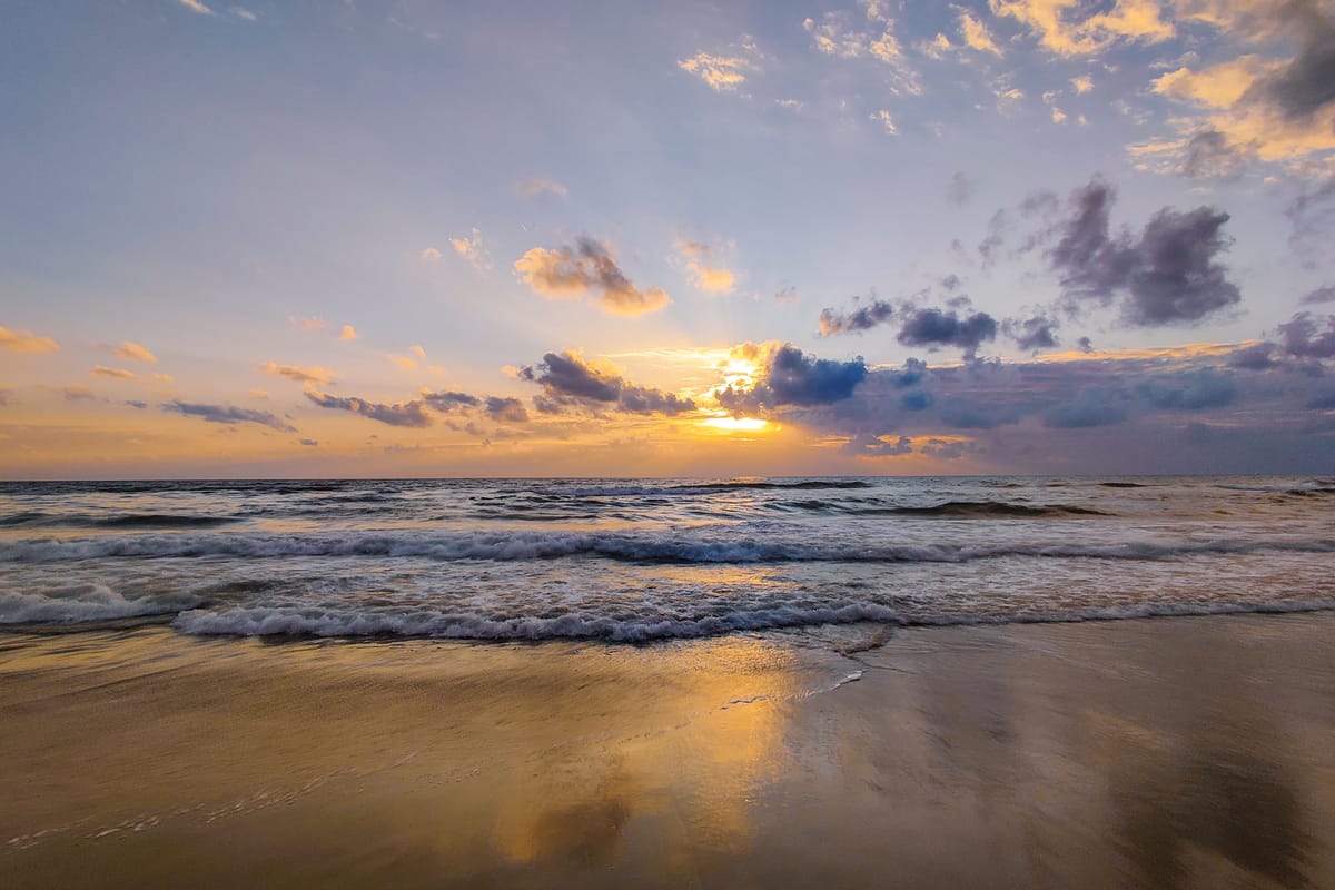 Marina Beach shoreline in Chennai
