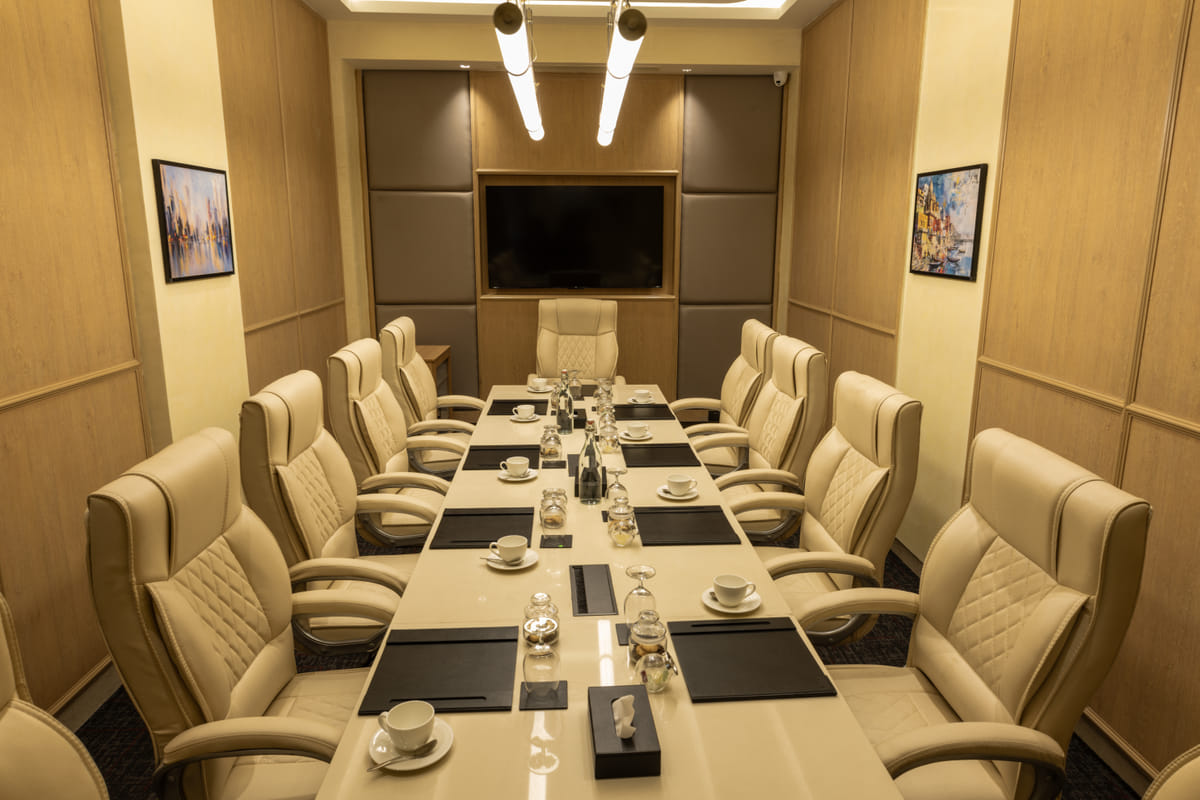 The Pinnacle boardroom at Triumph Regency OMR Chennai