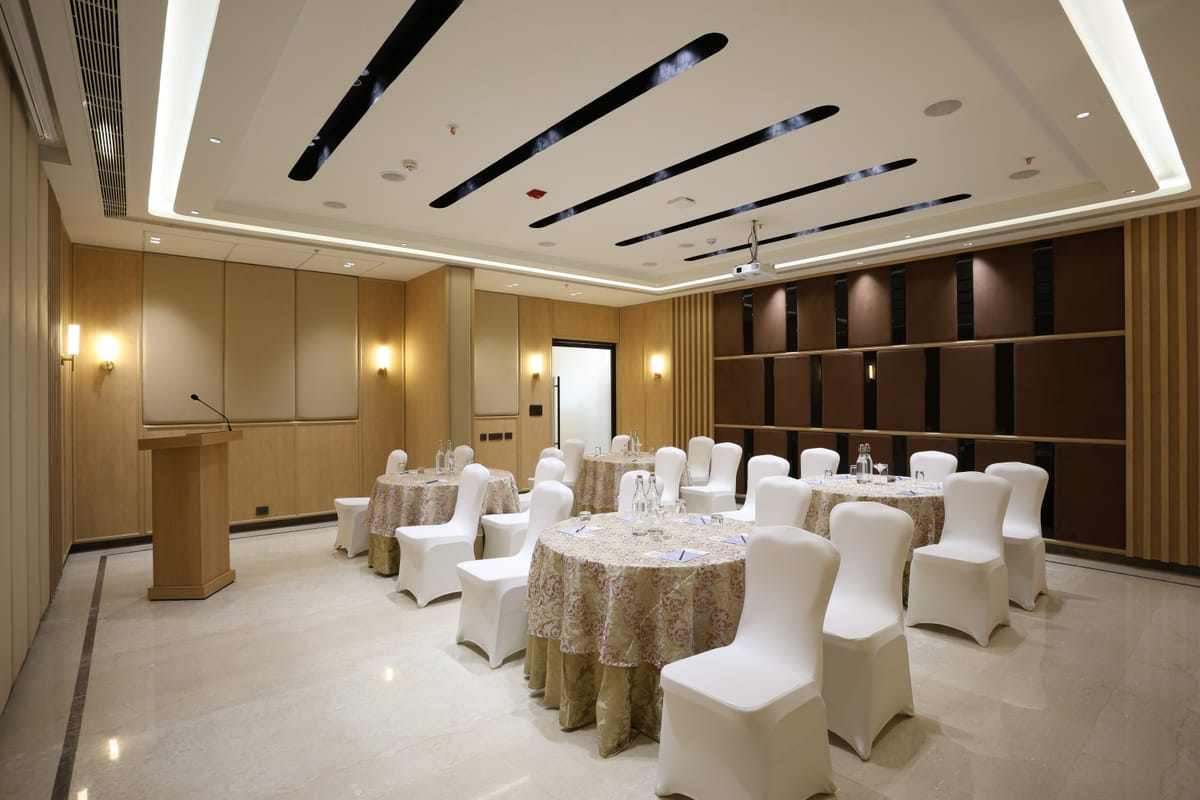 Alternate round-table layout in the Apex conference room, OMR Chennai
