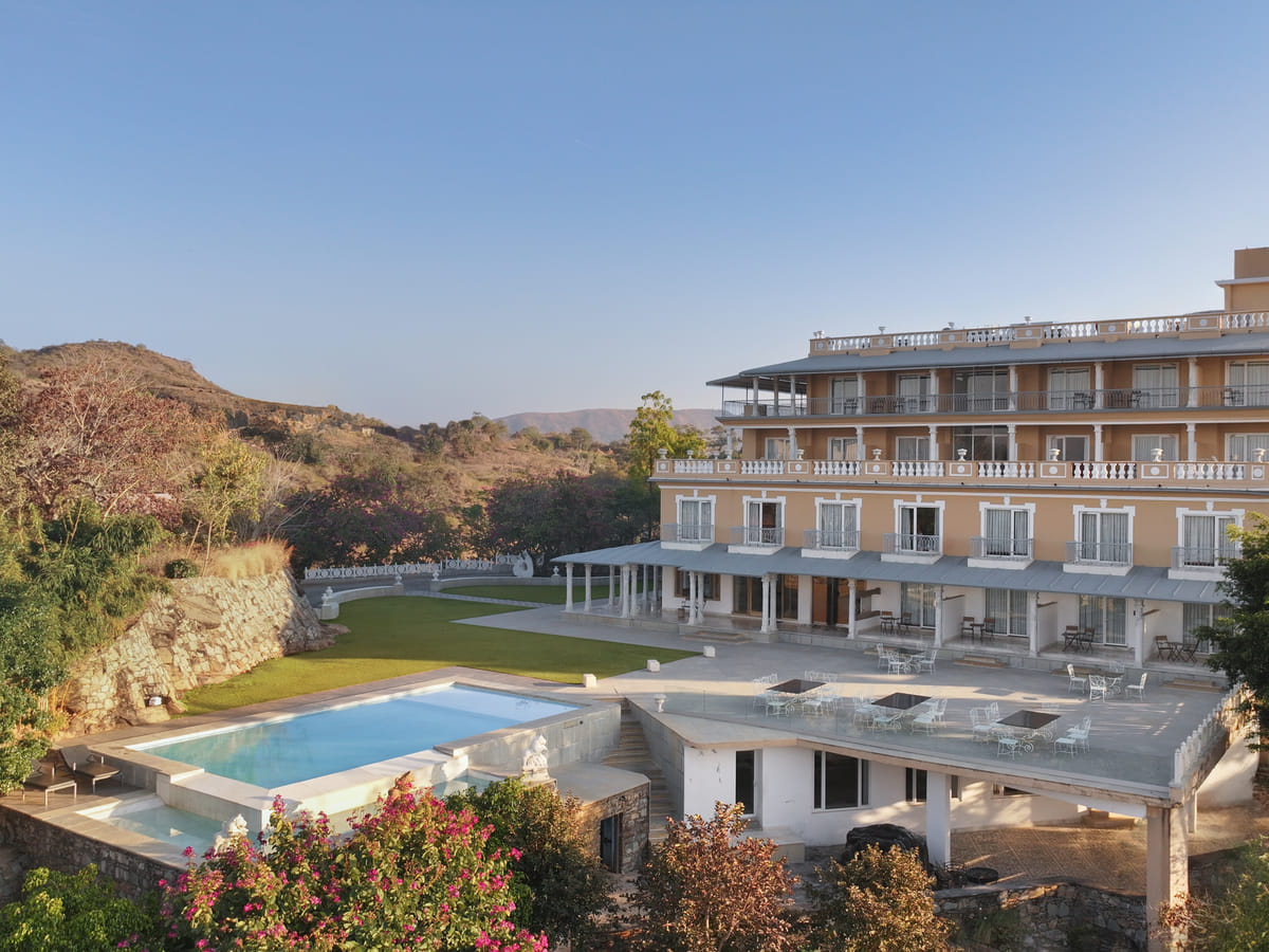 Low-impact development set within the natural Aravalli landscape