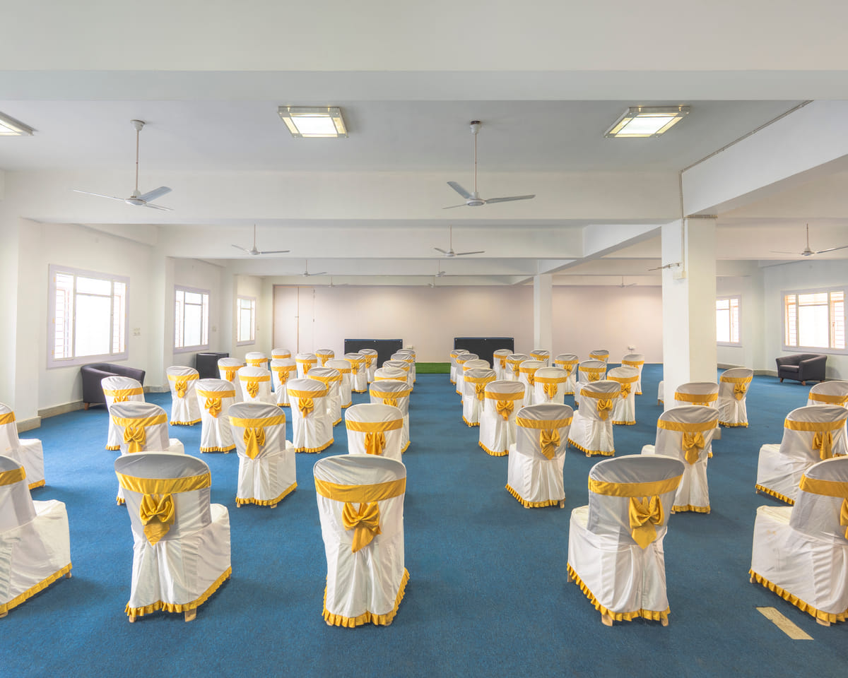 The 200-guest banquet hall
