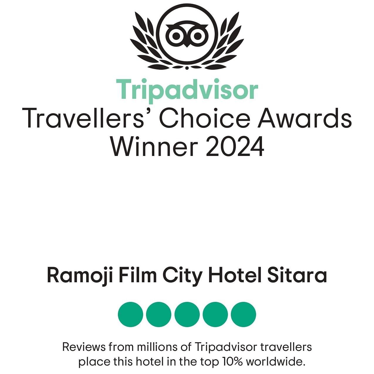 Hotel Sitara TripAdvisor Travelers Choice Award 2024