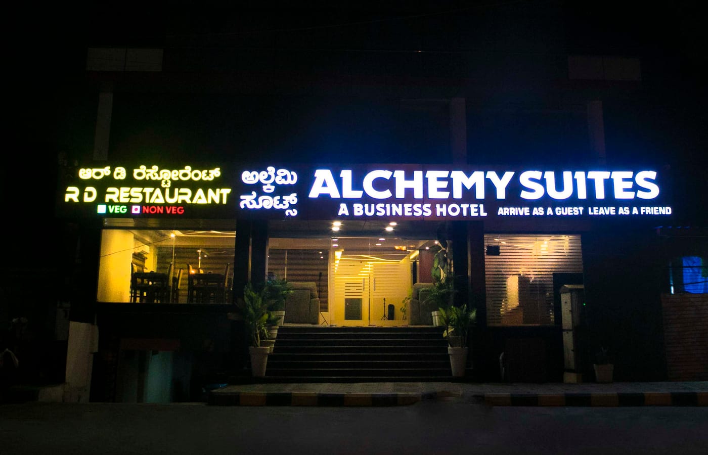 Façade of Alchemy Suites, Koramangala