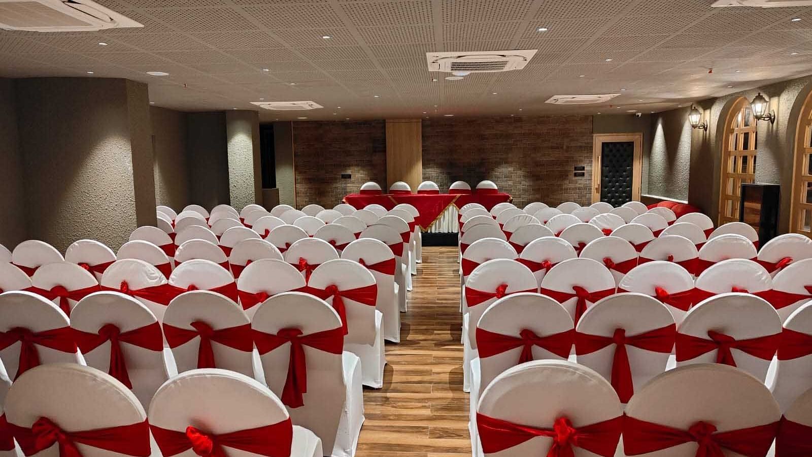 Seating arrangements inside Selara - The Cindrella Hotel, Siliguri