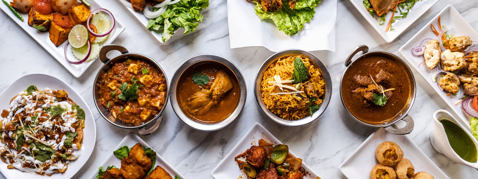 A spread of Indian dishes at Suraj Kitchen, Hotel City Heart