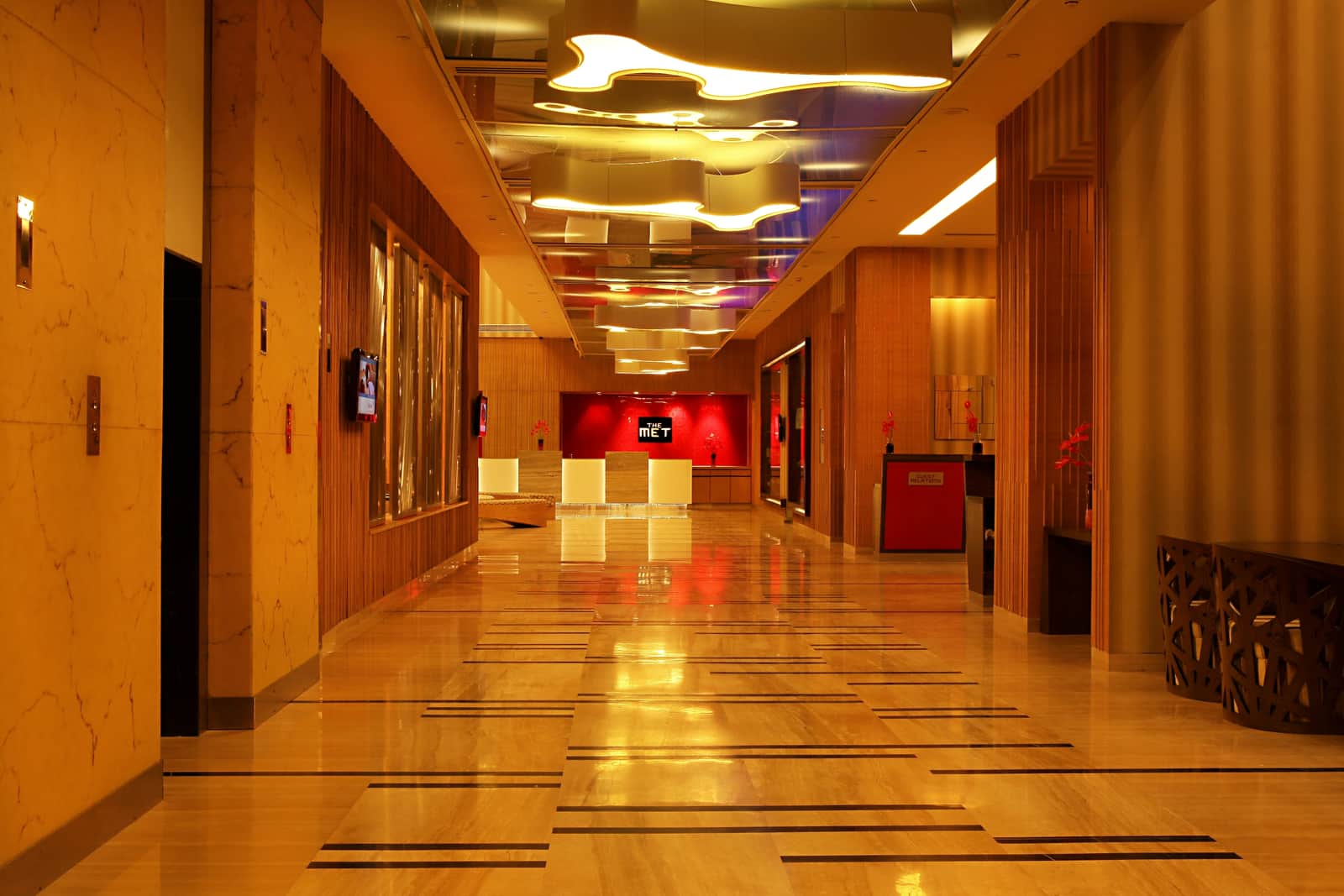 The lobby corridor