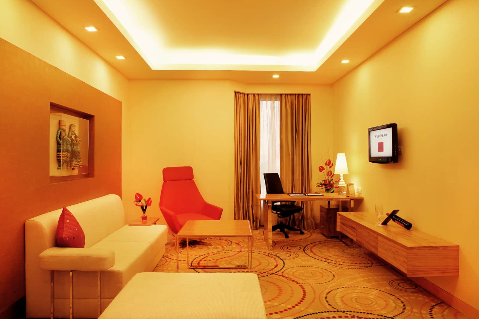 The separate living room of an Executive Suite