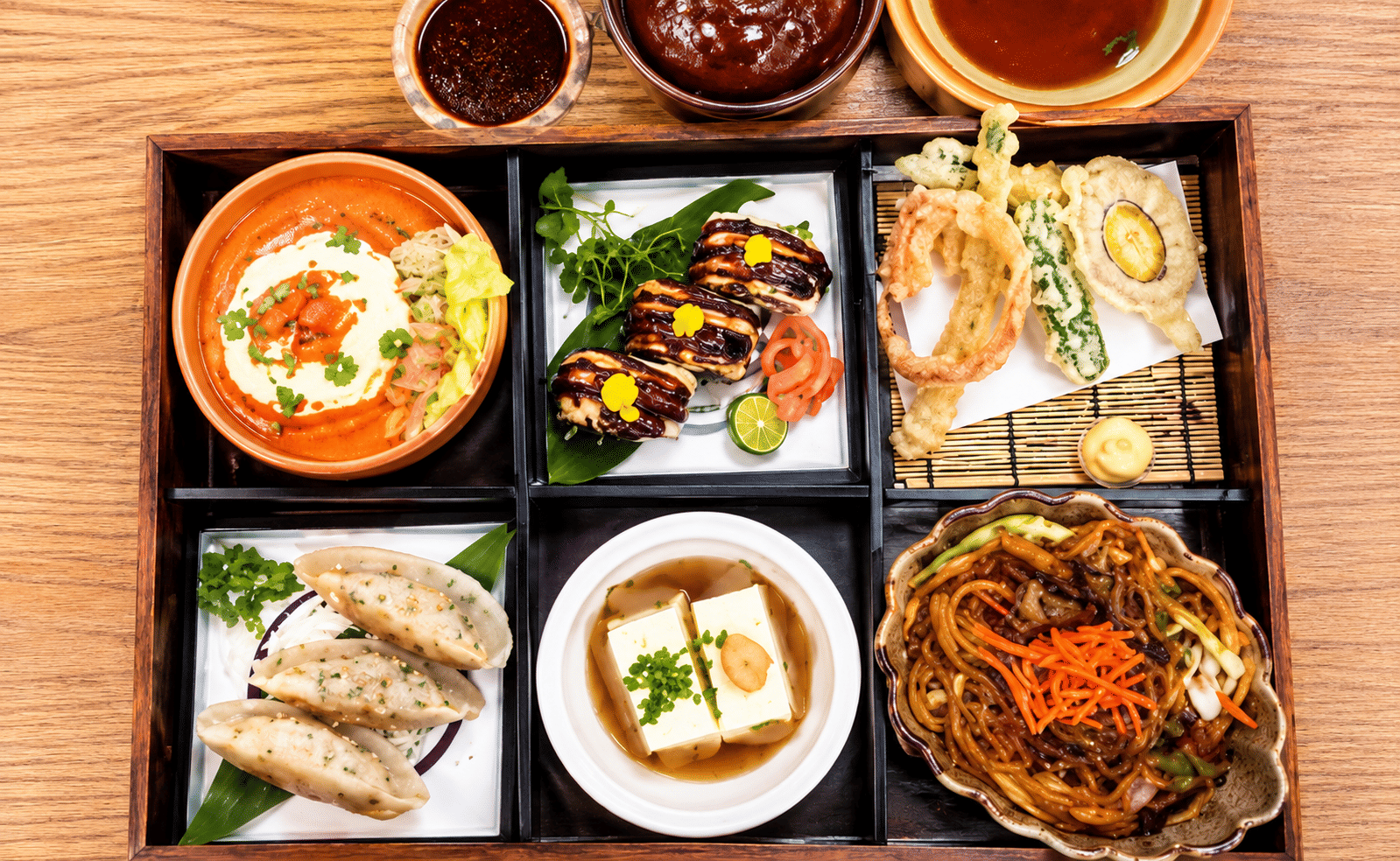 A bento box served at Sakura