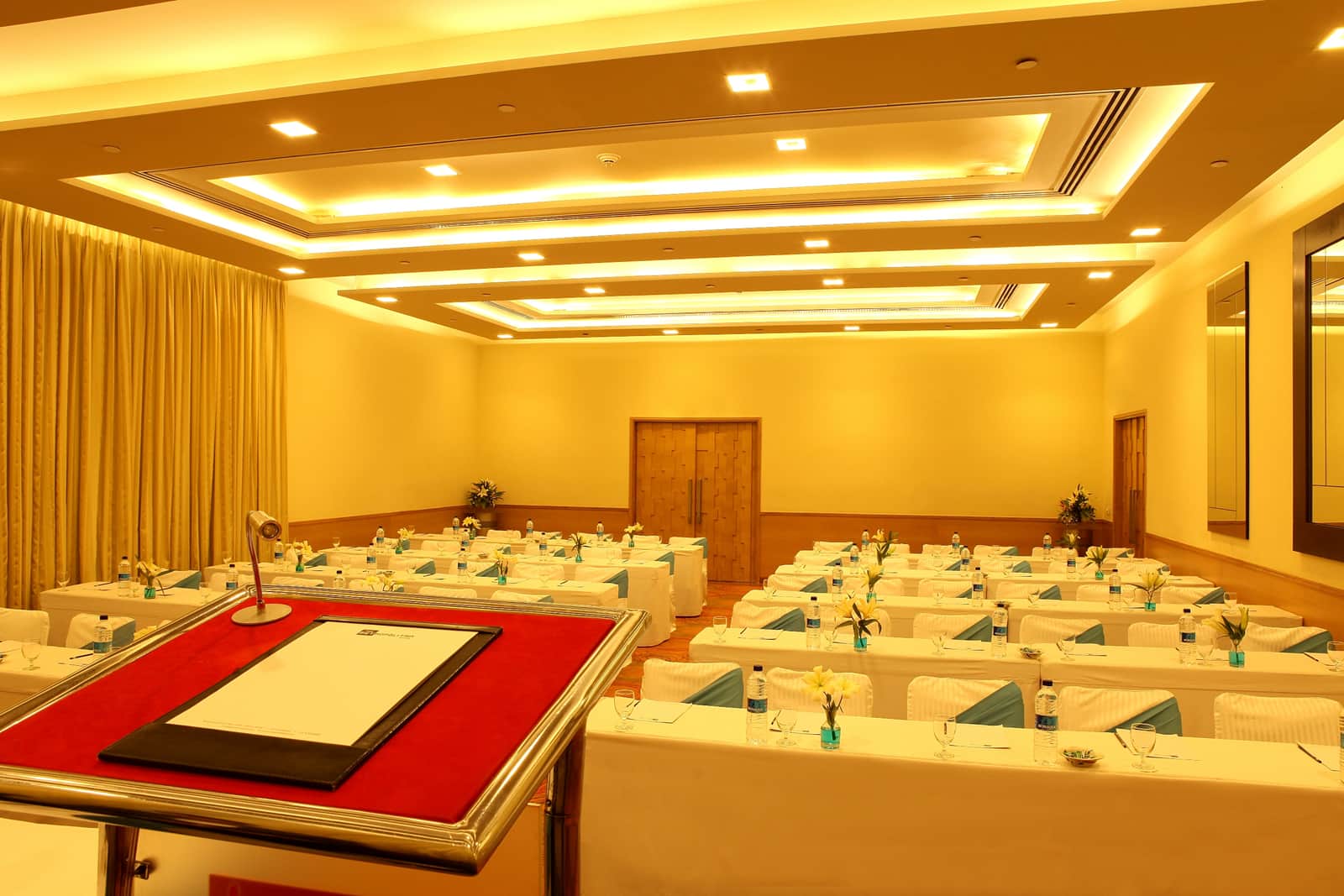 Crest laid out with round tables