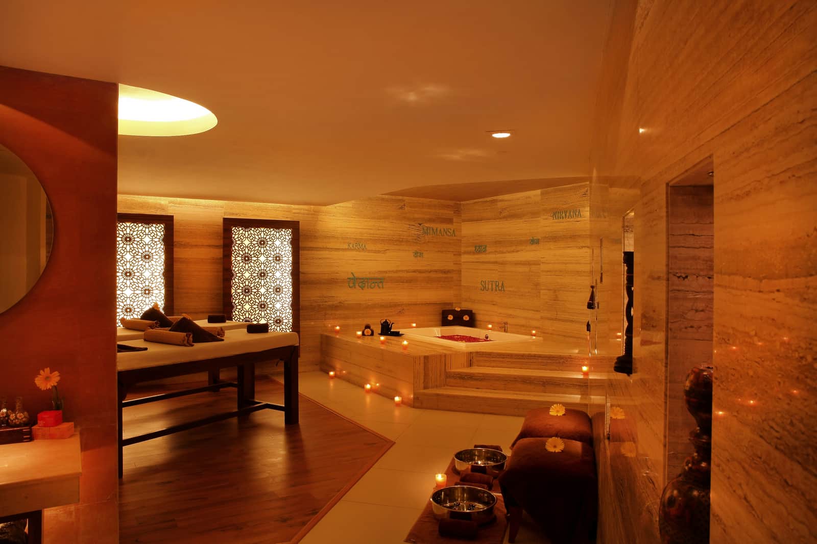 A treatment room at neoVeda Spa