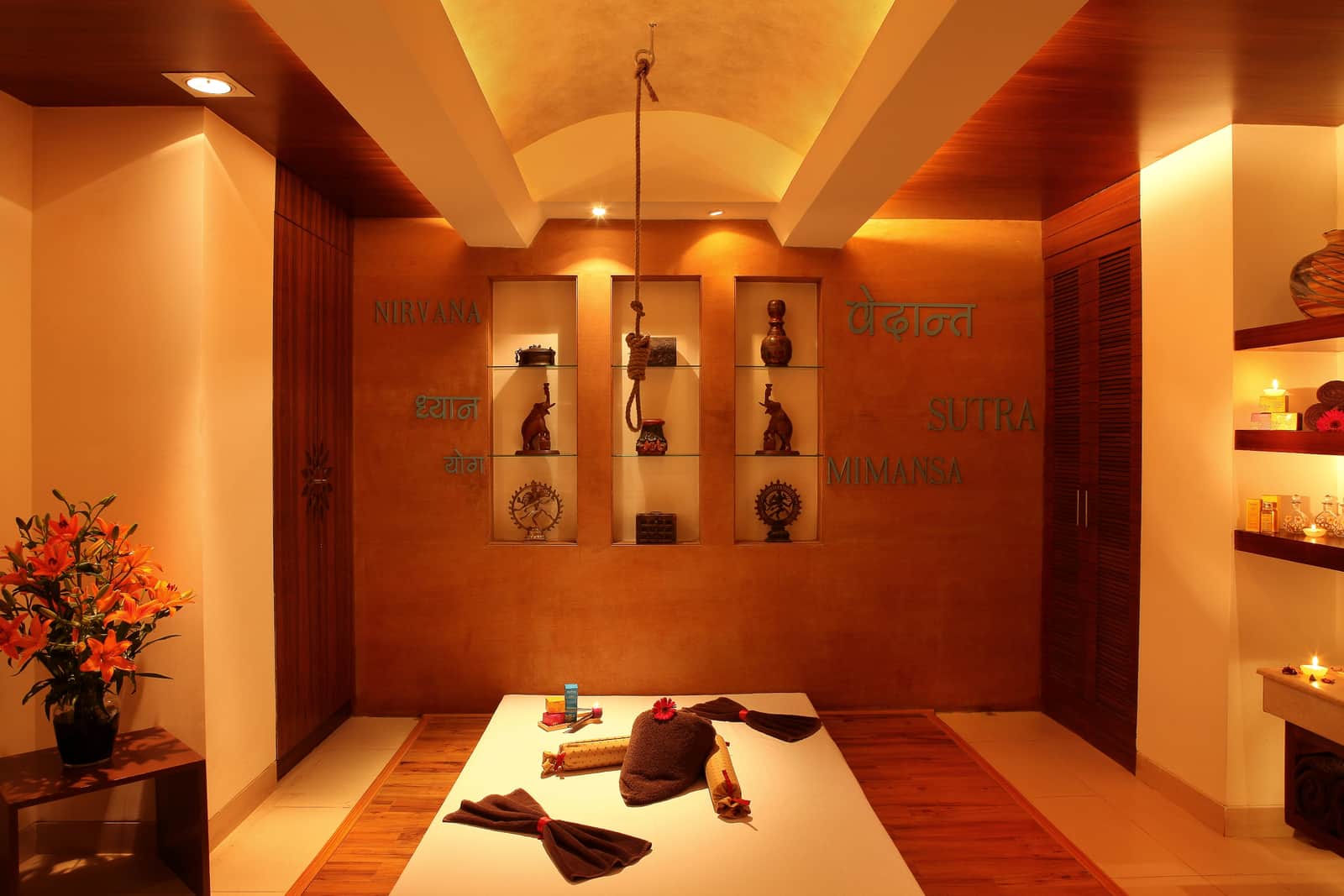 A treatment room at neoVeda Spa