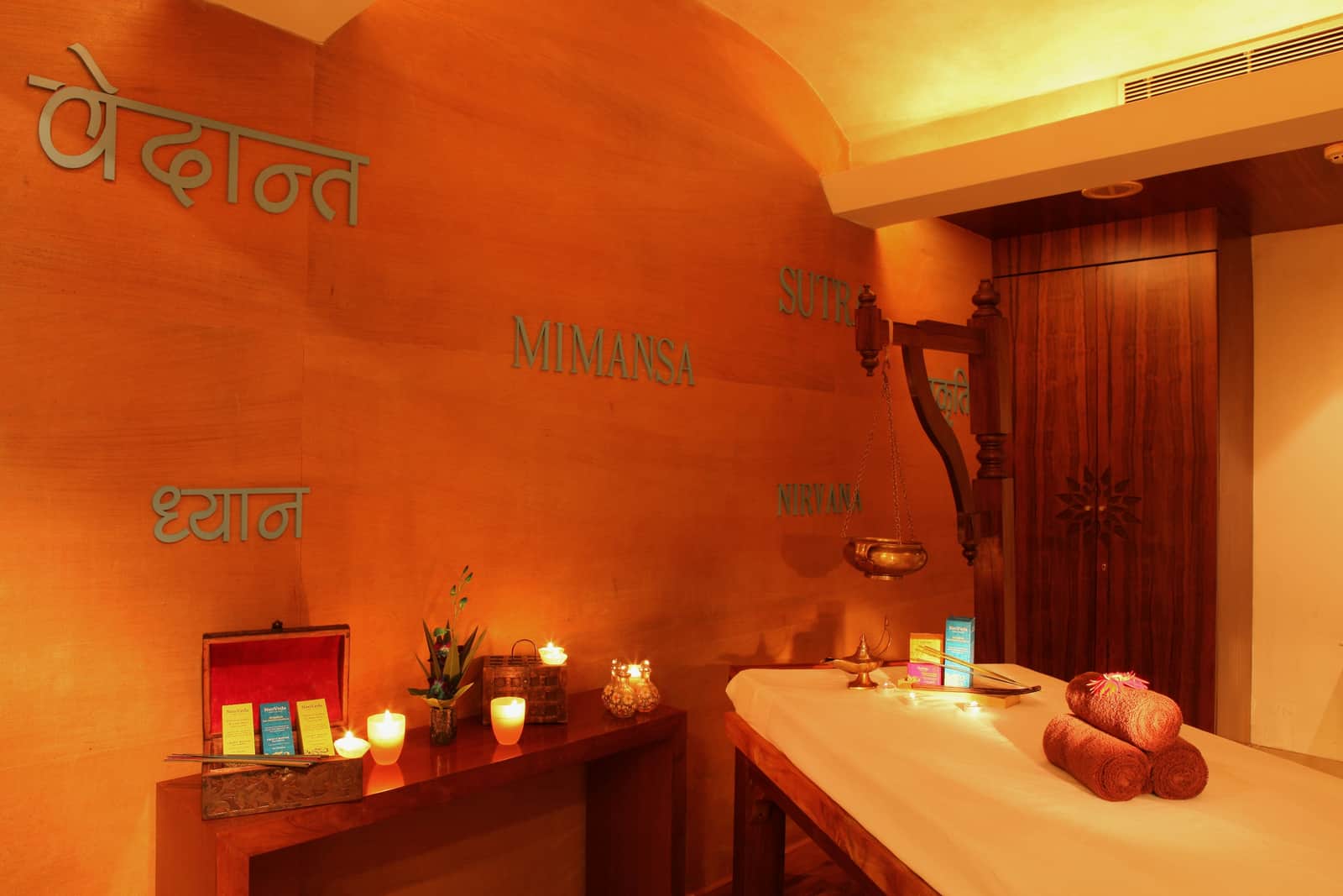The Shirodhara room at neoVeda Spa