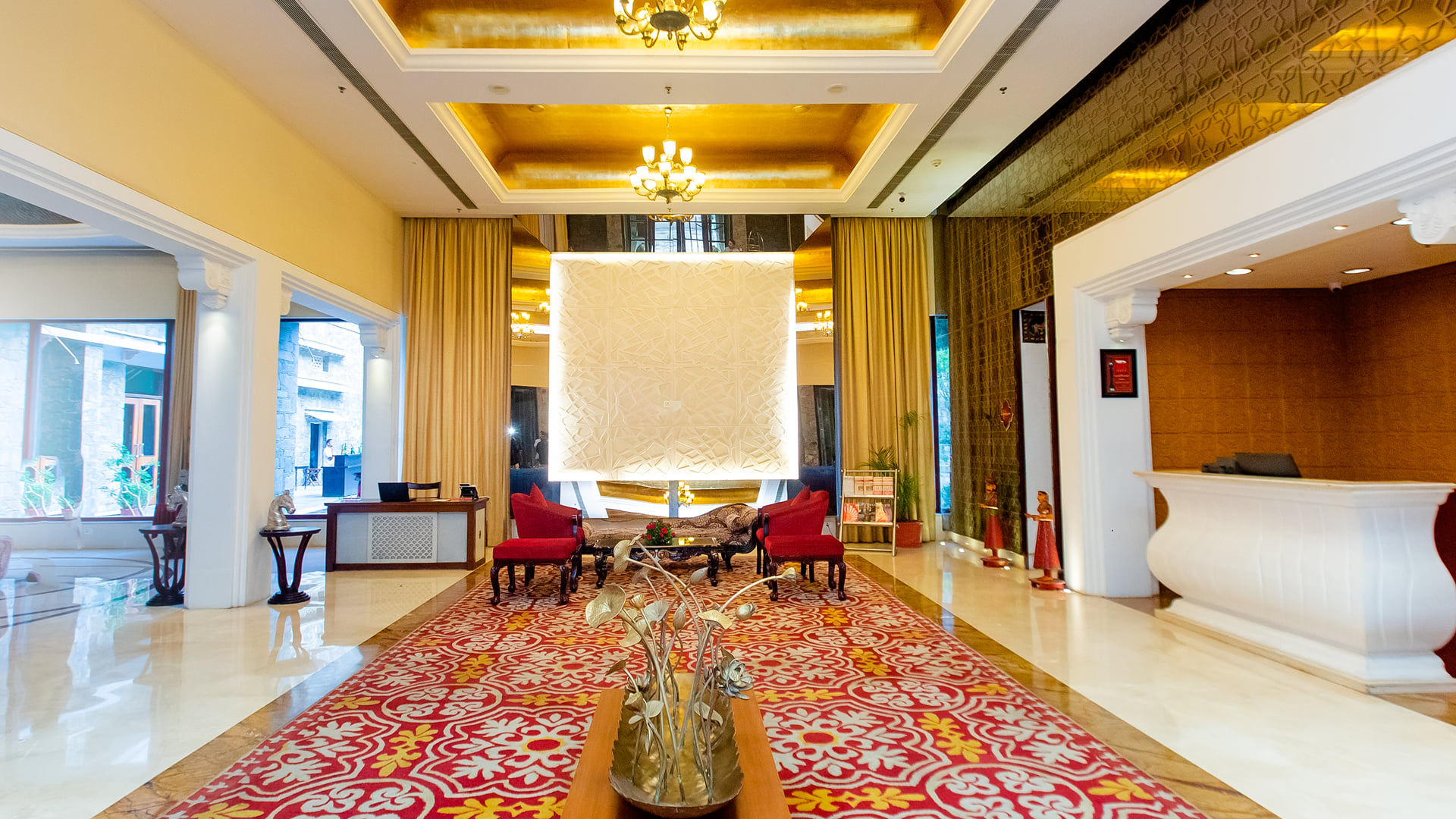 The lobby at Ramada by Wyndham Udaipur Resort and Spa