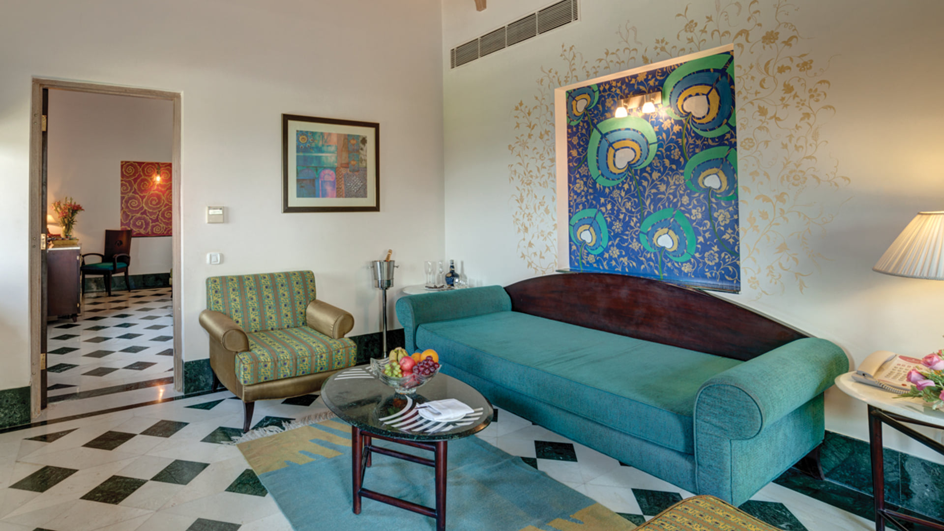 Suite living room at Ramada by Wyndham Udaipur Resort and Spa