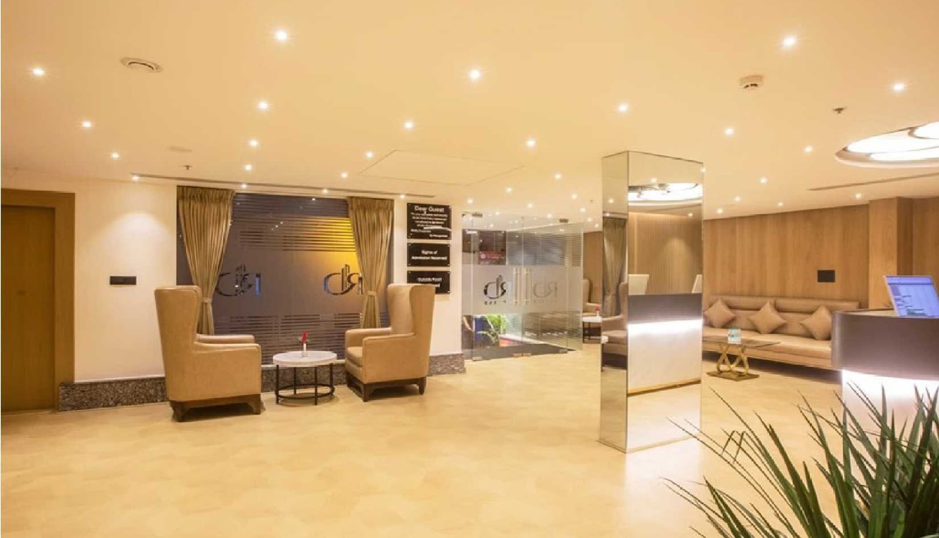 Contemporary lobby lounge at an RD Hotels property