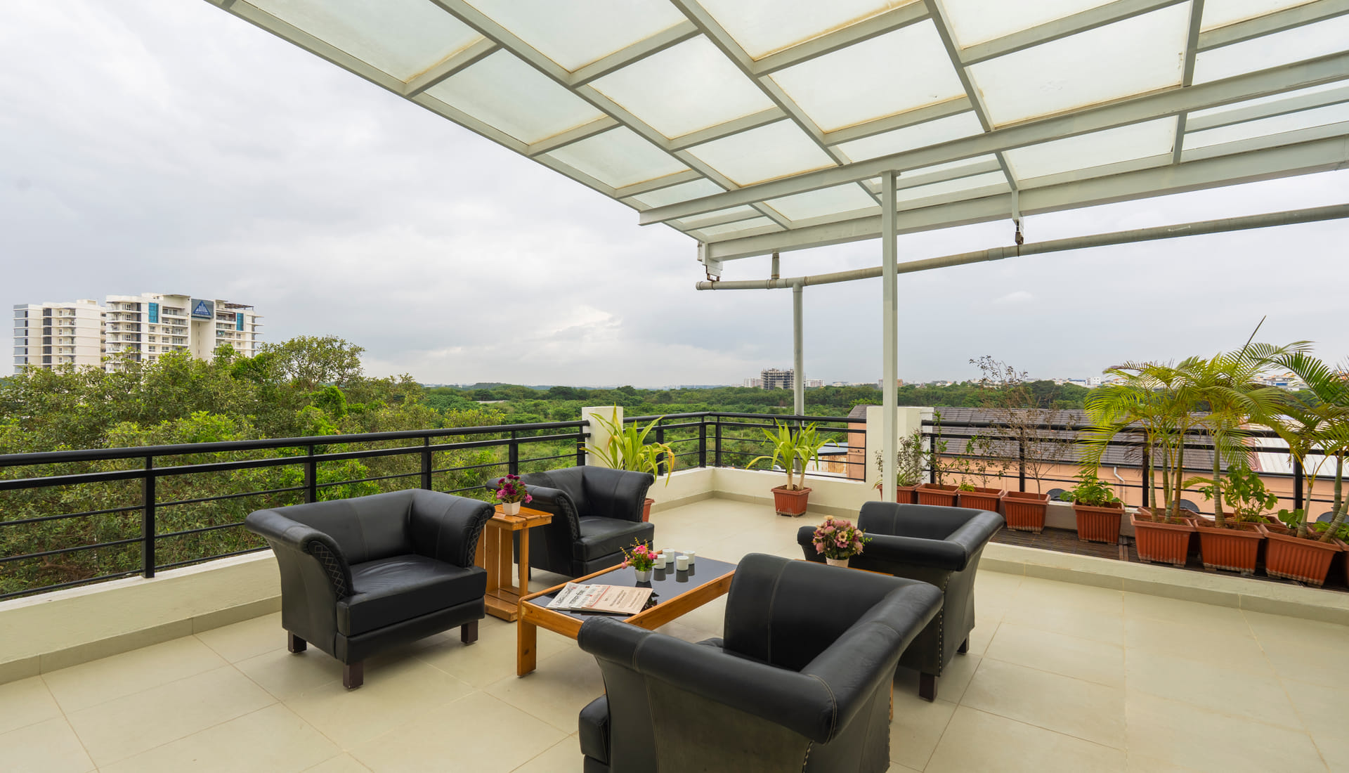The terrace lounge at RD Hotels, HSR Layout