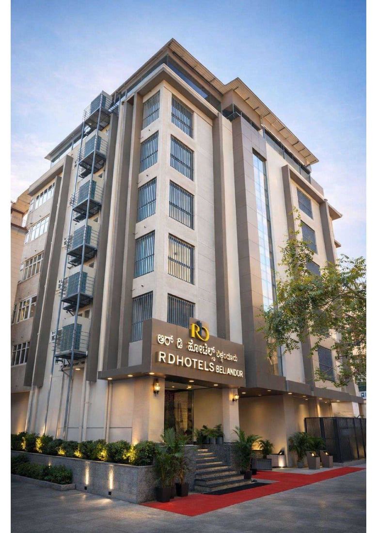 RD Hotels, Bellandur façade on Sarjapur Main Road