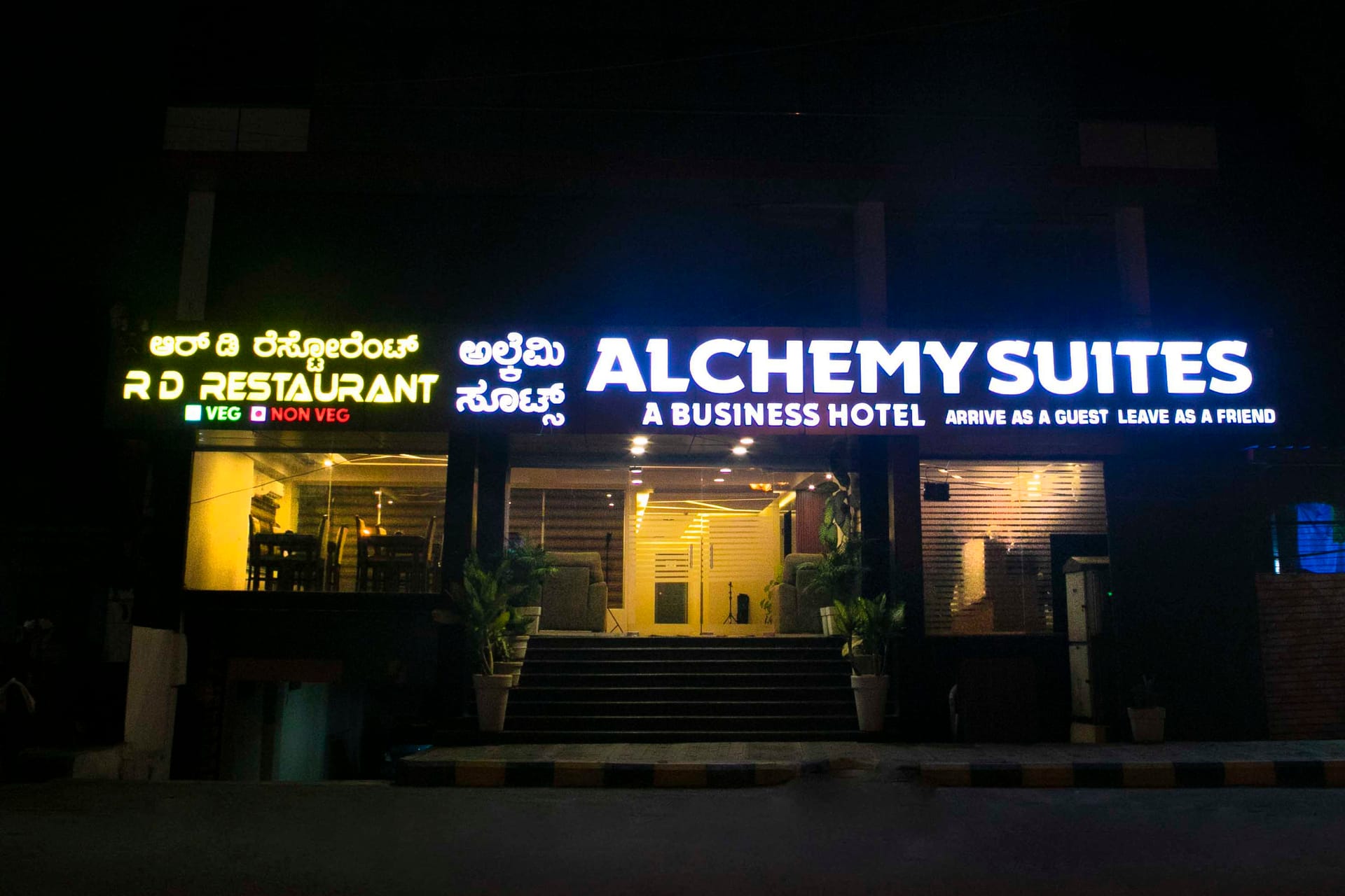 Façade of Alchemy Suites, Koramangala