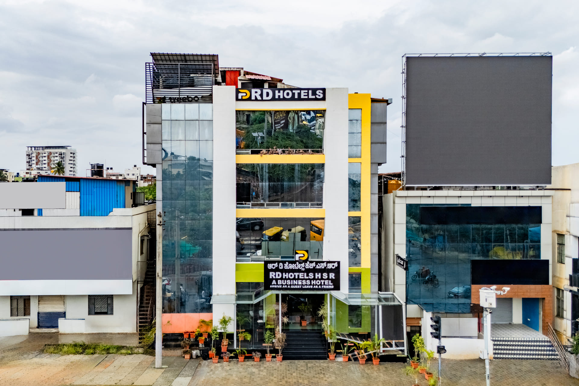 Façade of RD Hotels, HSR Layout