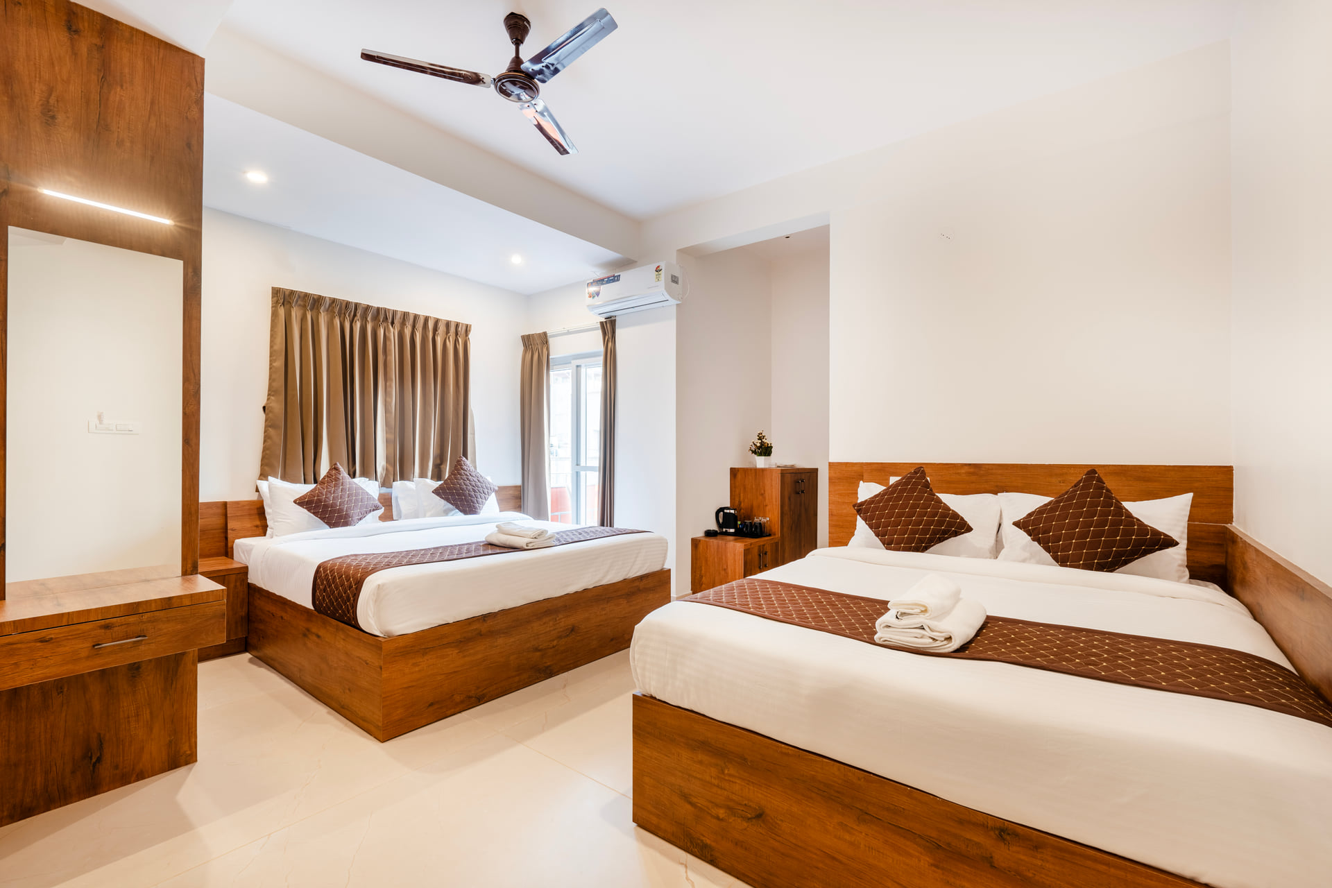 Executive Family Room with two queen beds and a city view