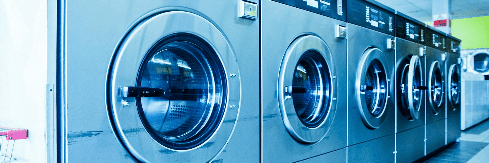Image of washing machines neately lined up 