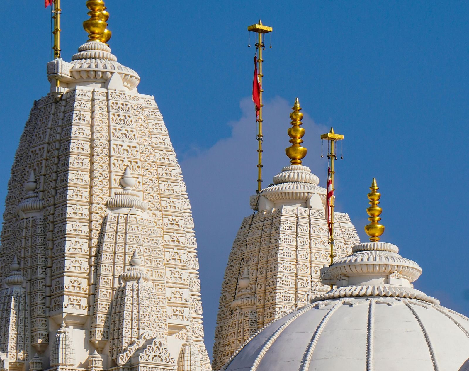 Ornate temple against the sky.