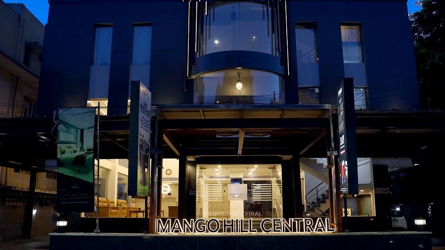 Facade of Mango Hill Central, Chennai at night time
