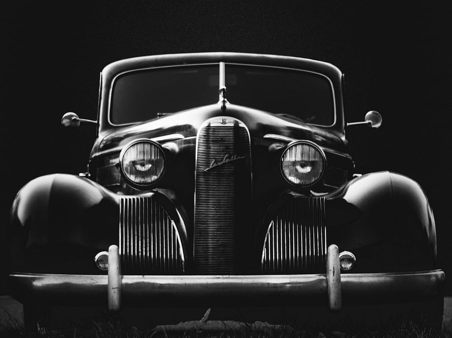The Payana Vintage and Classic Car Museum – A black-and-white image of a vintage classic car.
