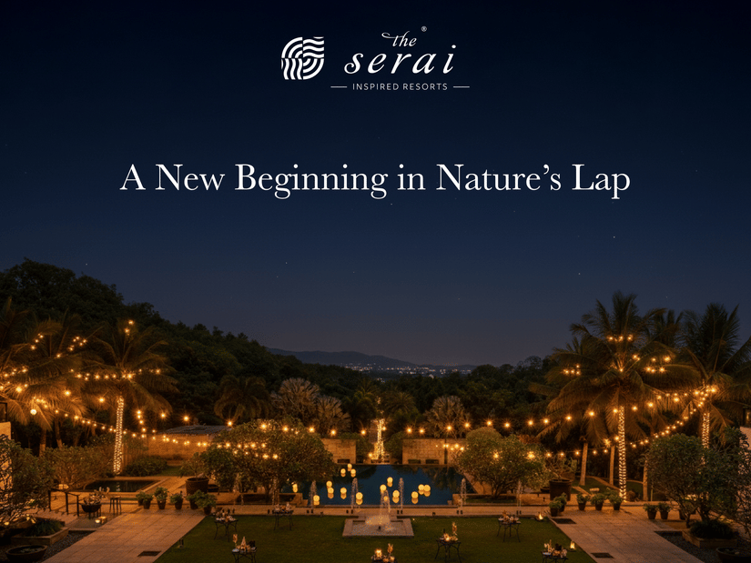 Banner for The Serai New Year 2026 luxury celebration and event package.