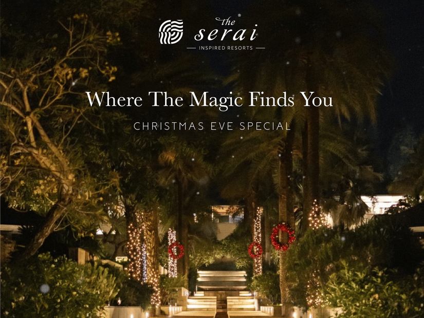 Main promotional banner for The Serai's Christmas Holiday Feast and special package.