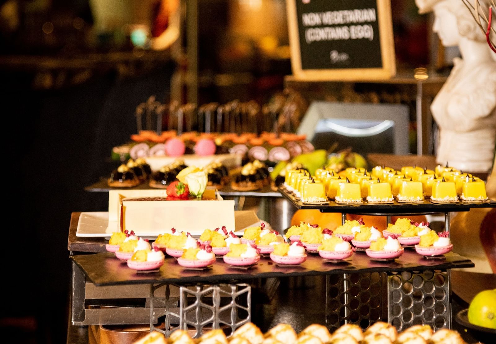 Different food items on display at Grand Chennai By GRT Hotels.