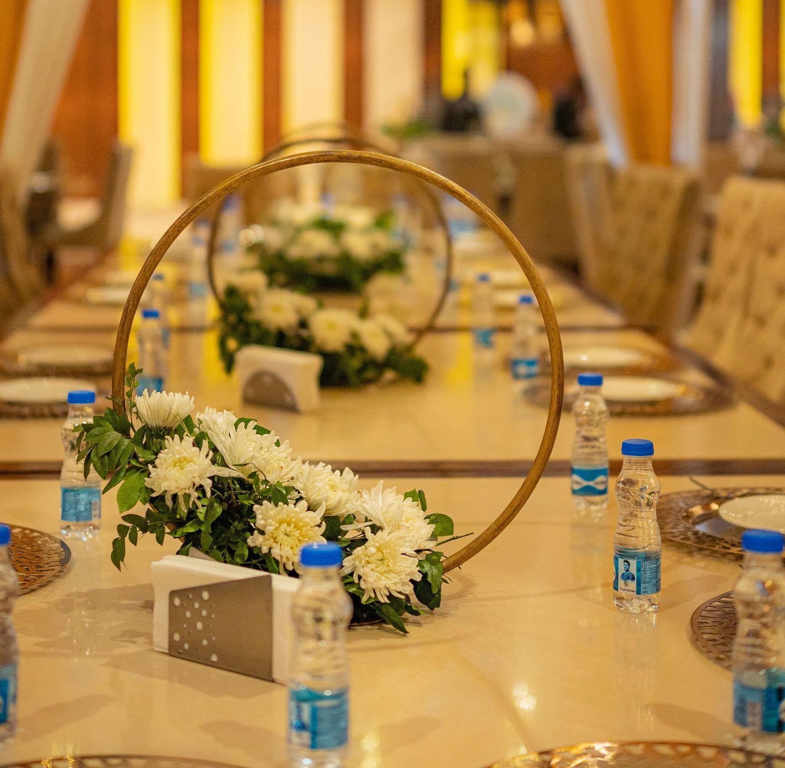 Lavish seating arrangement  of an event hall at Nirvana Luxury Hotel, Ludhiana