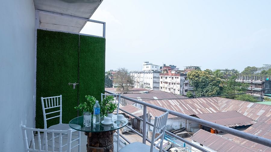 balcony of our hotel rooms in Siliguri 2