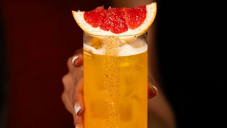 An image of a glass of juice placed on a counter - The Dukes Retreat, Khandala