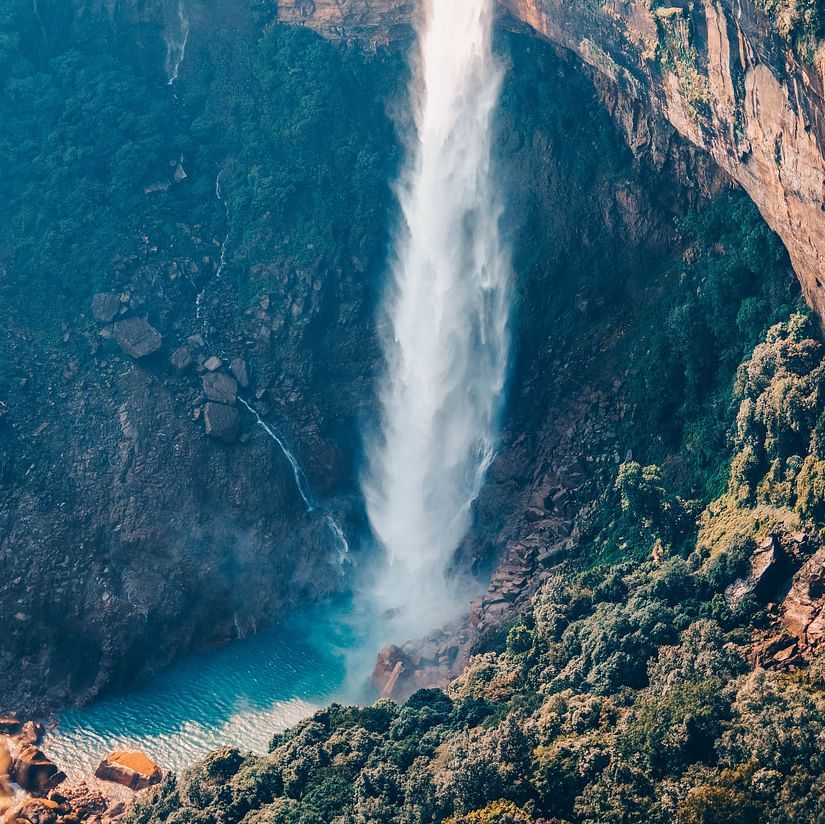 a waterfall