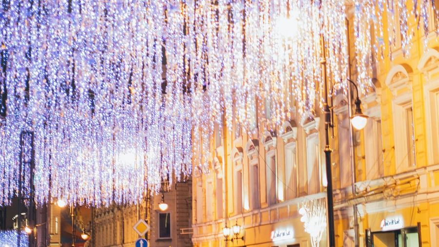 city with lights 