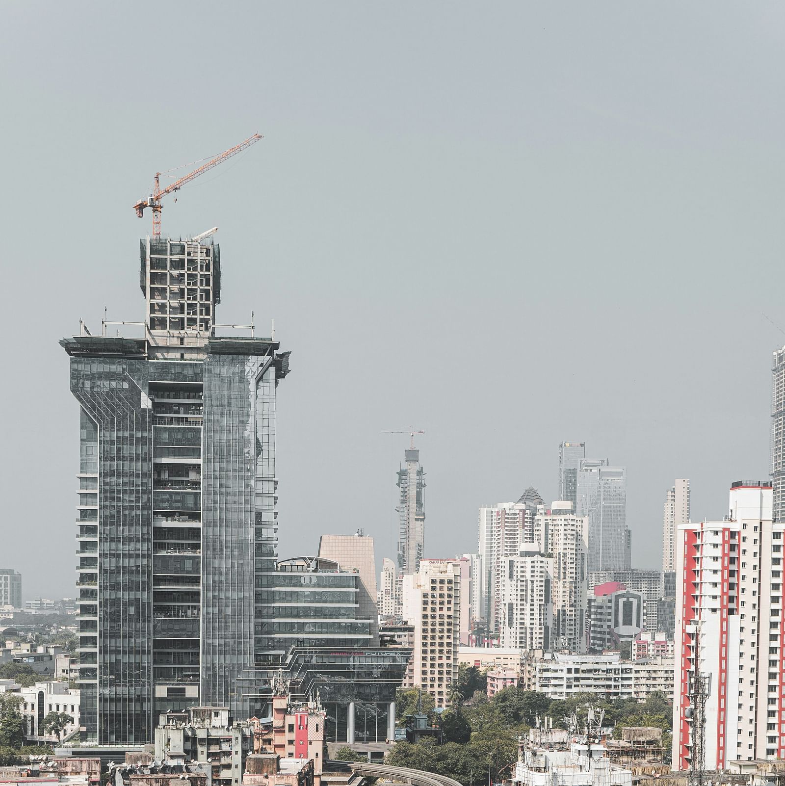 An overview of Mumbai city during a sunny day.