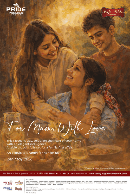 Mother’s Day brunch promotion at Pride Premier featuring a family dining together with the message “For Mum, With Love” and event date 10 May 2026.