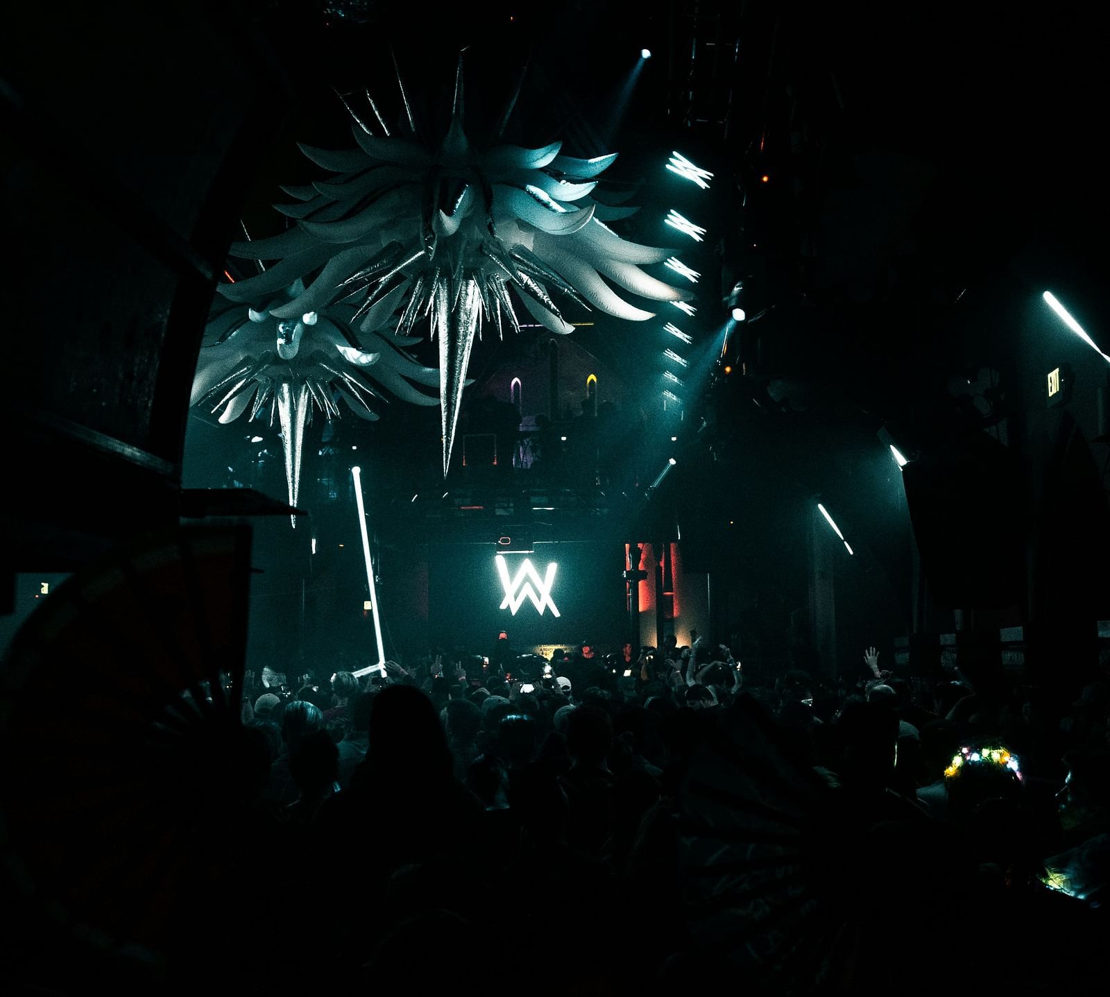 Fire works in the sky.