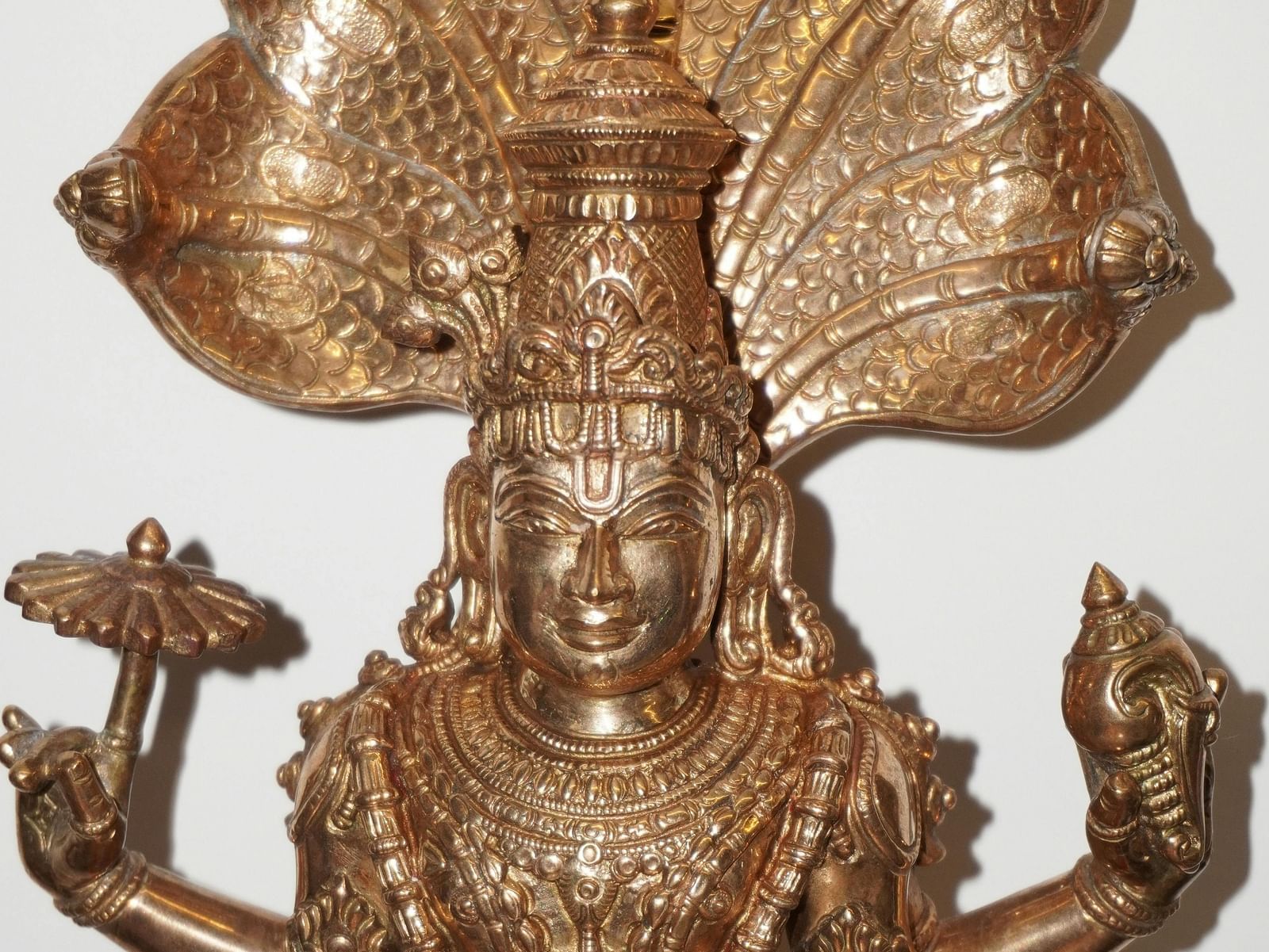  A bronze statue of lord vishnu 