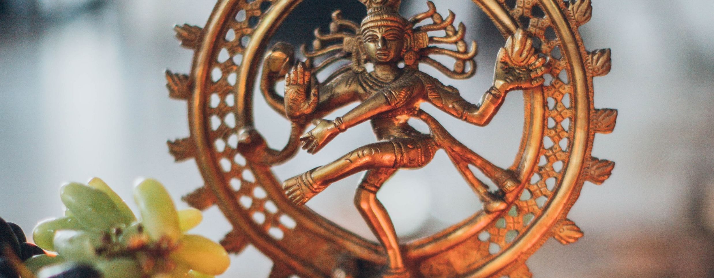 offerings near an idol of Nataraj