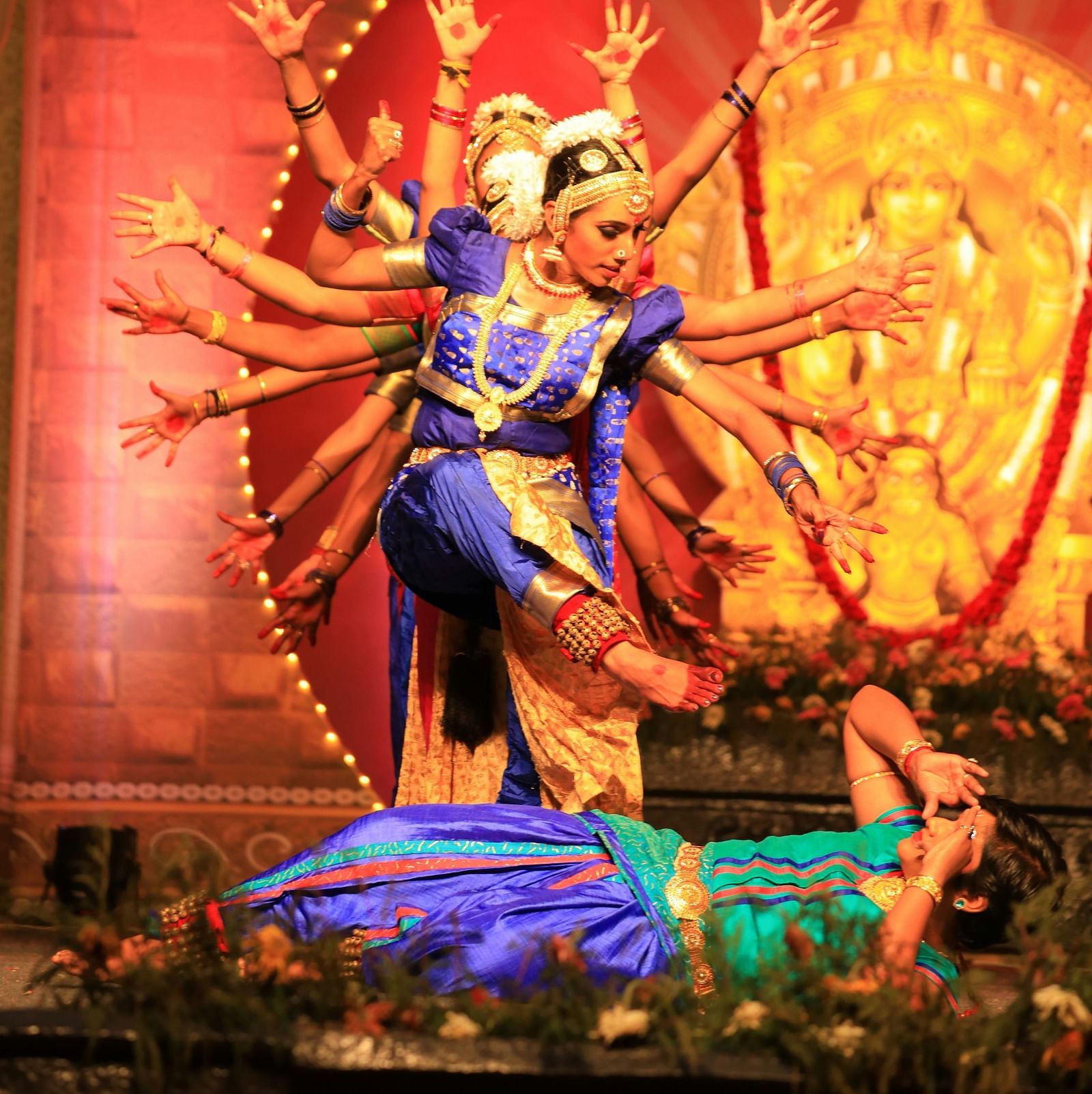 Cultural dance performed by group of ladies.