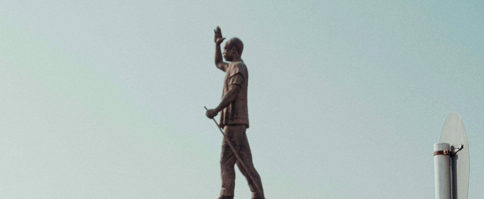 A statue of Kwame Nkrumah at Kwame Nkrumah Memorial Park & Mausoleum.