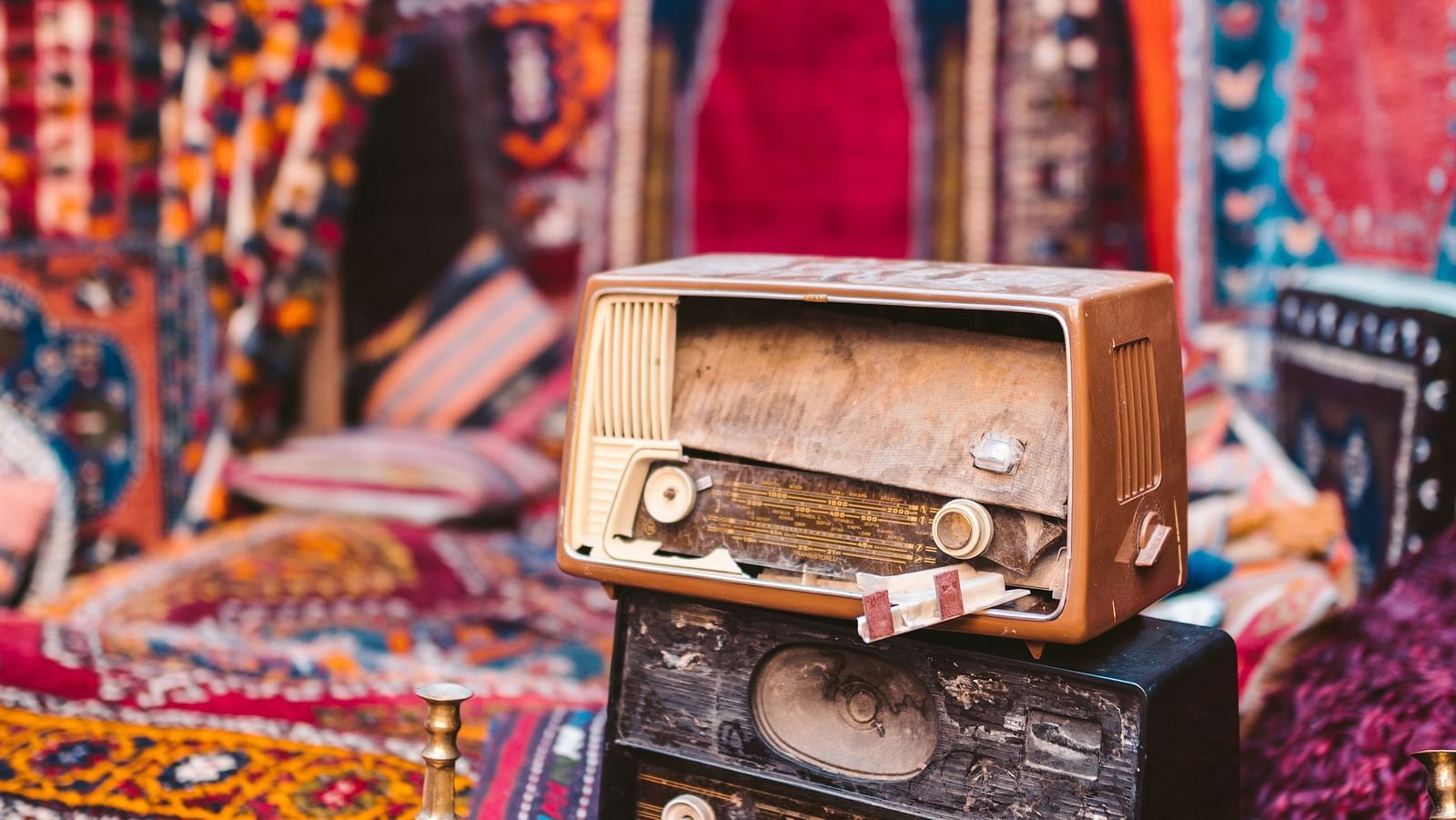 traditional design clothes and accessories in a shop