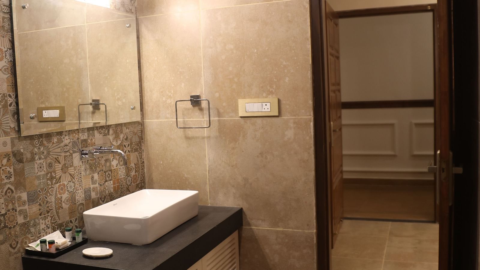 wash basin in one of the Heritage Suite Bathrooms at Summer House, Nandi Hills