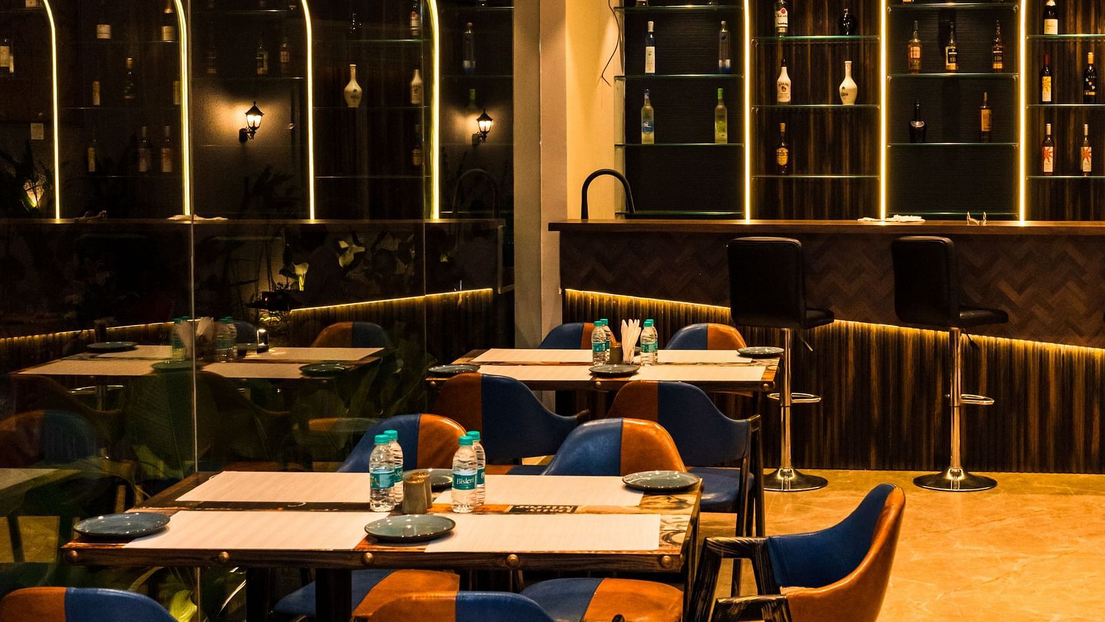 seating arrangements inside the in-house bar - The Tanisi Hotels & Resorts, Goa