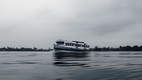 A luxury boat in vembanad lake cruising