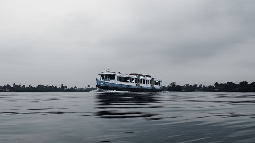A luxury boat in vembanad lake cruising