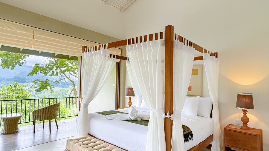 An image of our villa with a comfortable image and a balcony 
